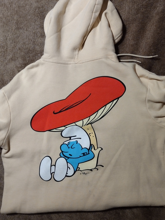 Smurfs Other - Men's Crewneck Sweatshirt with Red Mushroom Graphic